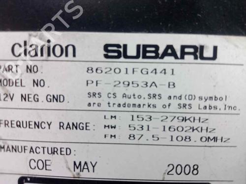 Radio SUBARU IMPREZA Hatchback (GP_)  | BP10737855E6 