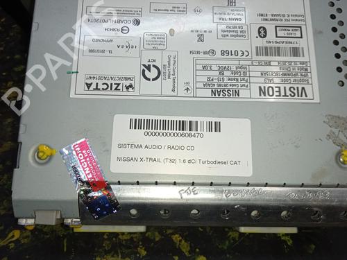 Radio NISSAN X-TRAIL III (T32_, T32R, T32RR)  | BP10647206E6 