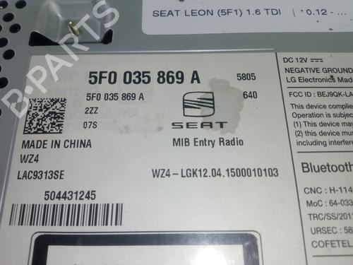 Radio SEAT LEON (5F1)  | BP22239119E6 
