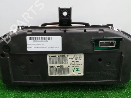 Instrument cluster RENAULT MEGANE II (BM0/1_, CM0/1_) 1.5 dCi (BM02, BM13, BM2A, CM02, CM13) | BP7292223C47 