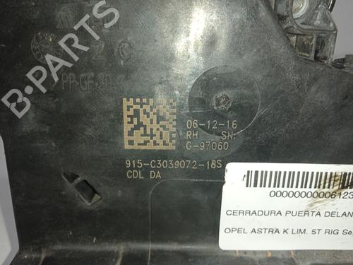 Front right lock OPEL ASTRA K (B16) 1.6 CDTi (68) | BP10771877C97 