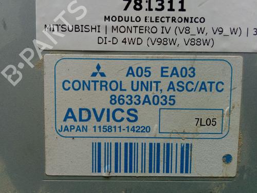 Electronic module MITSUBISHI PAJERO IV (V8_W, V9_W) 3.2 DI-D 4WD (V98W, V88W) | BP39695352M83 - Image 2