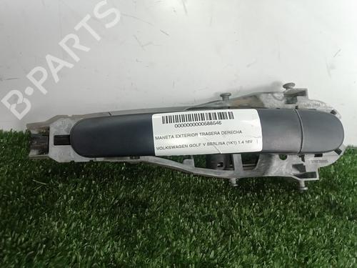 Used Rear right exterior door handle VW GOLF V (1K1) 1.4 16V (75 hp) 10512909