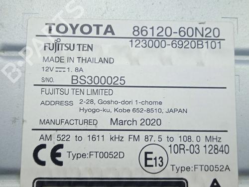 Radio TOYOTA HILUX VII Pickup (_N1_, _N2_, _N3_) 2.5 D-4D (KUN15, KUN35) | BP24671759E6 