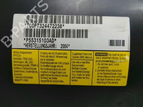 Passenger airbag JEEP CHEROKEE (KJ) 2.8 CRD 4x4 | BP5691410C10 