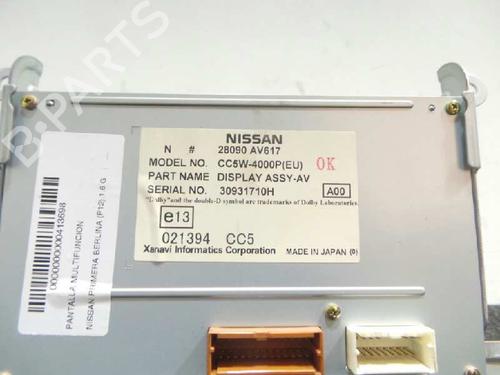 Display monitor NISSAN PRIMERA Hatchback (P12) 1.6 | BP9640093C48 
