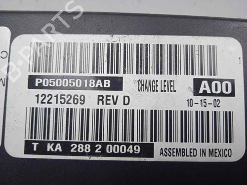 AC Styreenhet / Manøvreringsenhet CHRYSLER VOYAGER IV (RG, RS) 2.5 CRD | BP7697376I5 