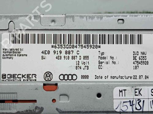 Radio AUDI A6 C6 (4F2) 3.0 TDI quattro | BP11847557E6 