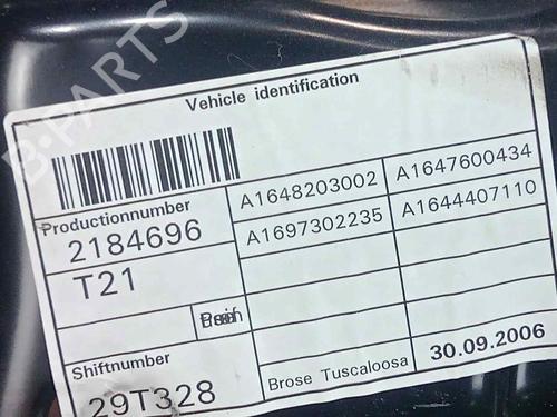 Rear right window mechanism MERCEDES-BENZ M-CLASS (W164)  | BP17122817C25 
