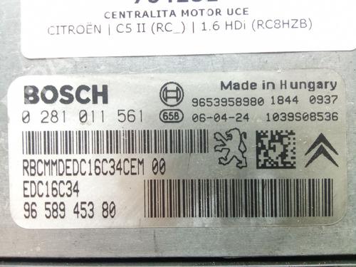 Engine control unit (ECU) CITROËN C5 II (RC_) 1.6 HDi (RC8HZB) | BP35962213M57 - Image 5