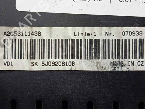 Instrument cluster SKODA FABIA II (542) 1.2 | BP11857073C47 