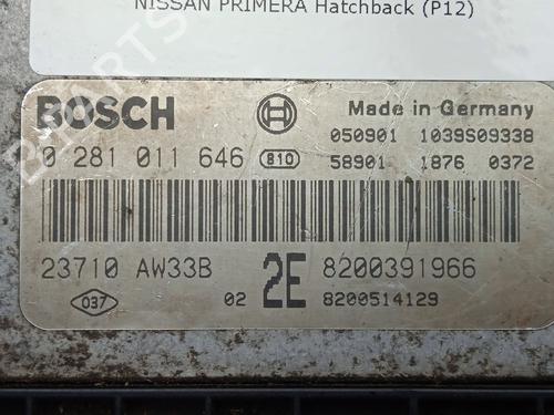 Engine control unit (ECU) NISSAN PRIMERA Hatchback (P12) 1.9 dCi | BP22601544M57 