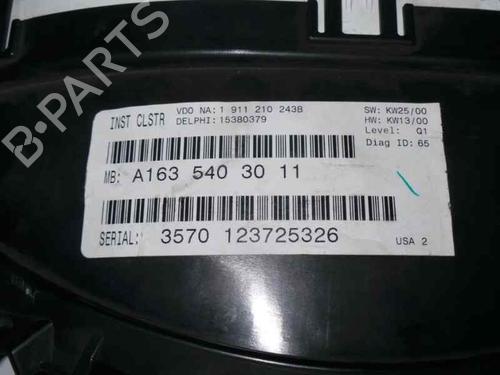 Instrument cluster MERCEDES-BENZ M-CLASS (W163) ML 270 CDI (163.113) | BP5736547C47 