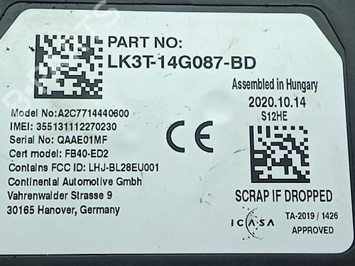 Módulo eletrónico FORD TRANSIT CUSTOM V362 Van (FY, FZ)  | BP30200720M83 