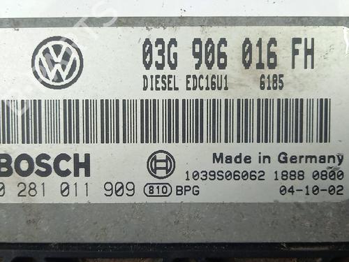 Engine control unit (ECU) SEAT ALTEA (5P1) 2.0 TDI 16V | BP31611586M57