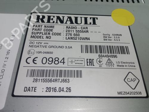 Radio RENAULT CLIO IV (BH_)  | BP16727281E6 