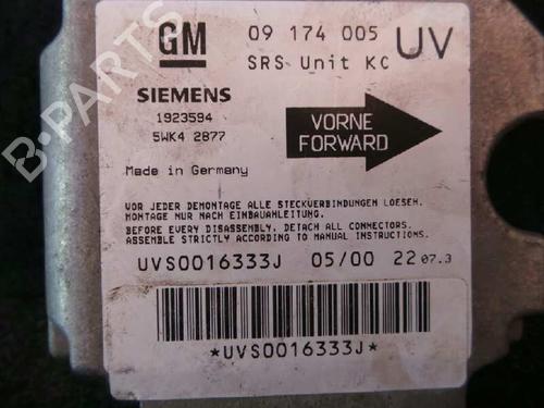 Kollisjonspute styreenhet OPEL ZAFIRA A MPV (T98) 2.0 DI 16V (F75) | BP5725488M53 