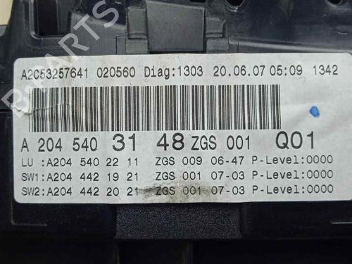 Instrument cluster MERCEDES-BENZ C-CLASS (W204)  | BP9974078C47 