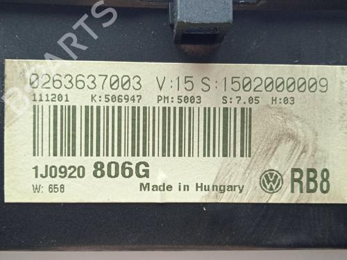 Instrument cluster VW GOLF IV (1J1) 1.9 TDI | BP31250551C47