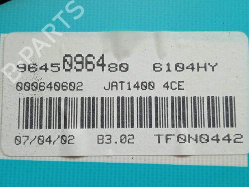 Instrument cluster PEUGEOT 206 SW (2E/K) 1.4 | BP21006106C47 