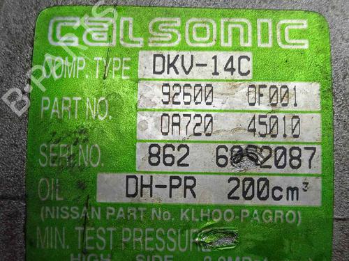 AC compressor NISSAN TERRANO II (R20) 2.7 TDi 4WD | BP5719059M34 