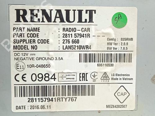 Display monitor RENAULT CLIO IV Grandtour (KH_) 1.5 dCi 90 (KHN3, KHN4) | BP30112420C48 