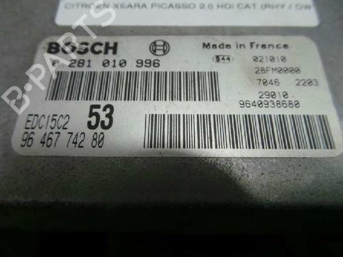 Engine control unit (ECU) CITROËN XSARA PICASSO (N68) 2.0 HDi | BP5708536M57 