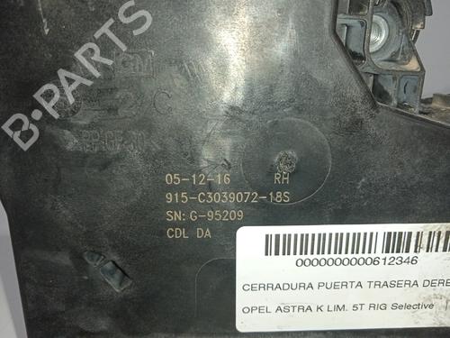 Rear right lock OPEL ASTRA K (B16) 1.6 CDTi (68) | BP10771876C99 