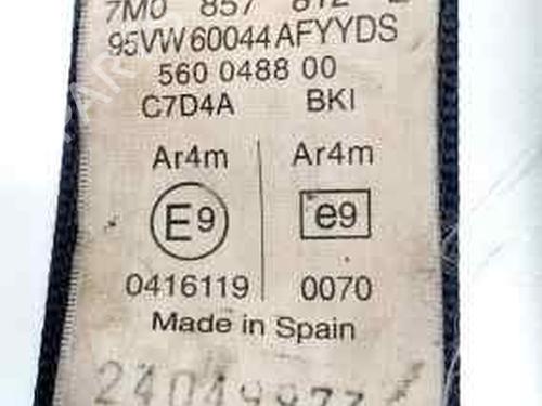 Rear right seatbelt VW SHARAN (7M8, 7M9, 7M6) 1.9 TDI | BP6613689I28 