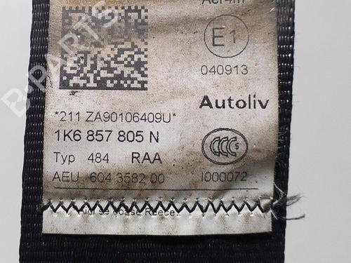 Rear left seatbelt VW GOLF VI (5K1) 2.0 TDI | BP11146557I29 