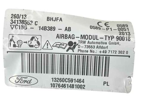 Right curtain airbag FORD FIESTA VI (CB1, CCN) 1.25 | BP25212694C12 