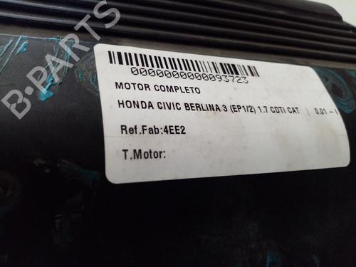 Used Engine Engine HONDA CIVIC VII Hatchback (EU, EP, EV) 1.7 CTDi (EP4, EU9) (100 hp) 31683904 31683904