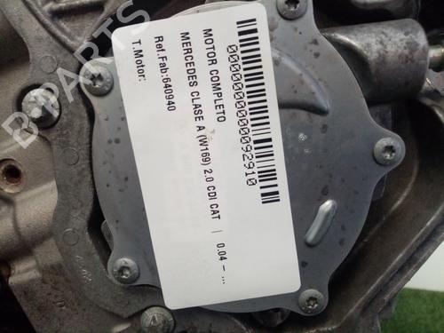 Used Engine Engine MERCEDES-BENZ A-CLASS (W169) [2004-2012] 31683865 31683865
