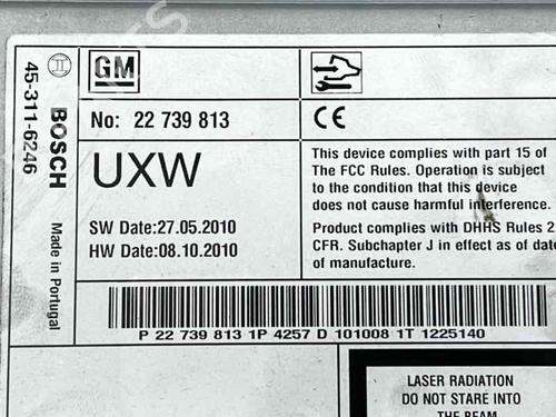 Used Radio Radio CHEVROLET ORLANDO (J309) 2.0 D (163 hp) 33425169 33425169