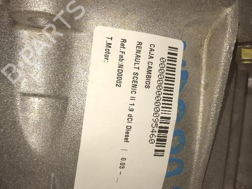 Gearbox RENAULT SCÉNIC II (JM0/1_)  | BP31684040M3 