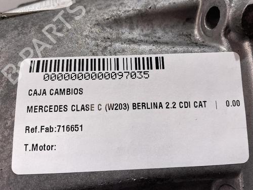 Used Gearbox MERCEDES-BENZ C-CLASS (W203) [2000-2007]  31684492