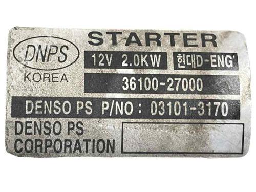 Starter HYUNDAI ELANTRA III Saloon (XD) 2.0 CRDi | BP25932374M8 