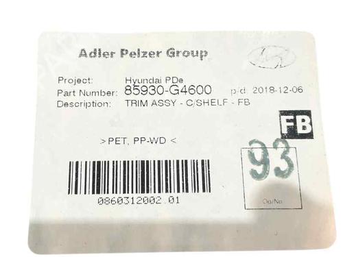 Rear parcel shelf HYUNDAI i30 FASTBACK (PDE, PDEN) 2.0 N | BP24224469C85 - Image 3