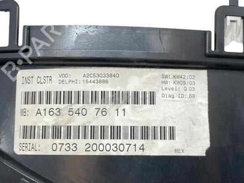 Instrument cluster MERCEDES-BENZ M-CLASS (W163) ML 270 CDI (163.113) | BP29177293C47 