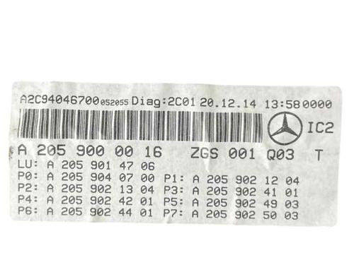 Instrument cluster MERCEDES-BENZ C-CLASS (W205) C 220 BlueTEC / d (205.002, 205.004) | BP25212927C47