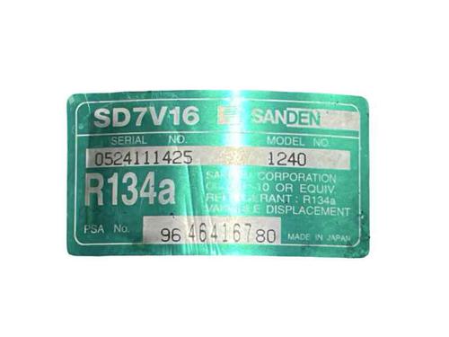 AC compressor PEUGEOT 607 (9D, 9U) 2.2 HDi | BP31242890M34