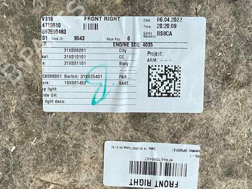 Front right panel VOLVO XC40 (536) T2 | BP32490566C59 - Image 2