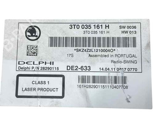 Radio SKODA SUPERB II (3T4) 2.0 TDI | BP29021603E6 