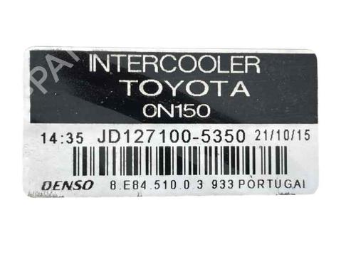 Used Intercooler TOYOTA AURIS (_E18_) 1.4 D-4D (NDE180_, NDE180R) (90 hp) 29177098