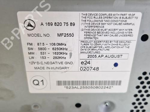 Radio MERCEDES-BENZ A-CLASS (W169) A 180 CDI (169.007, 169.307) | BP29697430E6 
