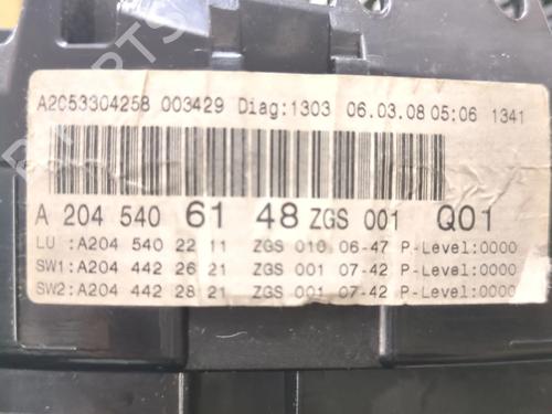 Instrument cluster MERCEDES-BENZ C-CLASS (W204) C 200 CDI (204.007, 204.006) | BP27928700C47