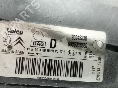 Right headlight CITROËN BERLINGO MULTISPACE (B9) 1.6 HDi 75 16V | BP31707414C29