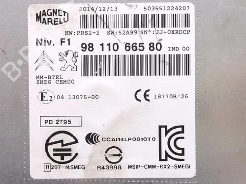 Radio PEUGEOT 208 I (CA_, CC_) 1.2 VTI 82 | BP27444914E6 