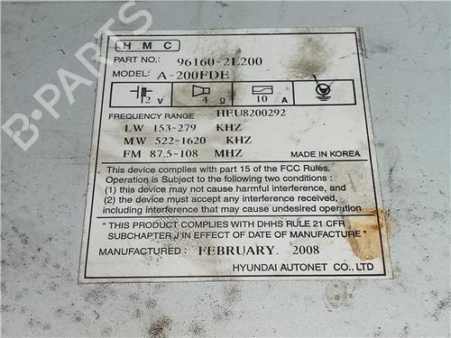 Radio HYUNDAI i30 (FD) 1.6 | BP23916501E6 