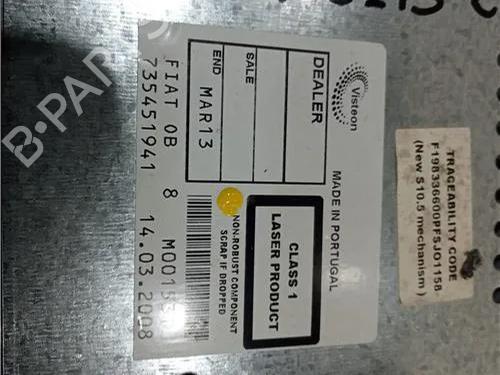 Radio FIAT BRAVO II (198_) 1.4 T-Jet (198AXG1B) | BP23908897E6 